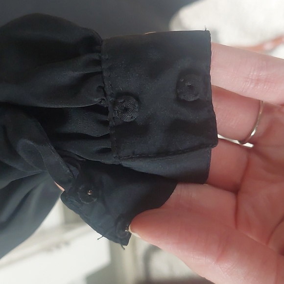 Bill Tice for Malcolm Starr Black Vintage Designer Shirt Dress size Med - Picture 3 of 13